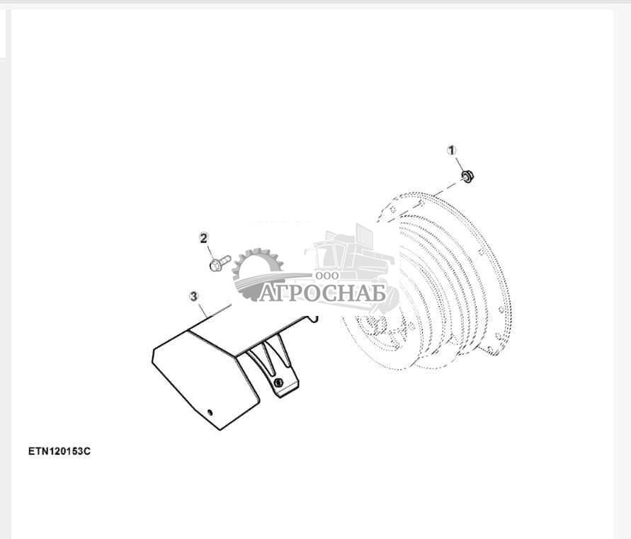 Направляющая привода ремня выгрузного шнека 